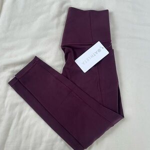 NWT Athleta Salutation Stash Spice Cabernet 7/8 Tight Size Large